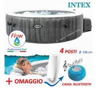 Intex Spa Pure Greywood Deluxe 4 Posti (196x71cm) Piscina Idromassaggio Art. 28440 - Intex Spa Pure Greywood Deluxe 4 Posti (196x71cm) Piscina Idromassaggio Art. 28440 - Confezione da 196x71 cm