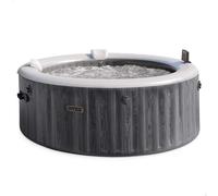 INTEX PureSpa Greywood Deluxe Whirlpool gonfiabile per 6 persone, 1098 l (216 x 71 cm), 170 getti massaggianti, sistema di riscaldamento da 2200 W, controllo app, sistema di addolcimento dell'acqua e