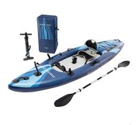 Intex Tavola da paddle surf kayak gonfiabile, base antiscivolo, pompa di gonfiaggio con manometro, quaglia rimovibile, pagaia rimovibile in alluminio, pesca o tempo libero