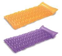 Intex - Tote-N-Float Wave Inflatable Air Mat, (90 inches X 34 inches), (Colors May Vary), (2 Pack)