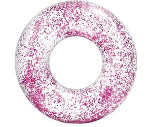 Intex Transparent Glitter Tube Inflatable Swimming Pool Float Raft Ring