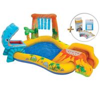 INTEX Vasca Per Bambini Gonfiabile Dinosaurio Con Scivolo 249x191x109cm