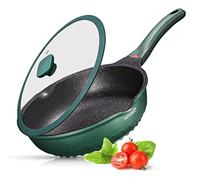 INTIGNIS® Padella con Coperchio Antiaderente - Antigraffio Profonda 28 cm, Antimacchia, Rivestimento in Ceramica Greblon Tedesca, induzione, Frittura Senza Sostanze Chimiche