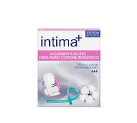 Intim Assorbenti da Notte con le Ali, 10 Pezzi | con le Ali, 100% Puro Cotone, per Intimo Donna, Assorbenti Ipoallergenici