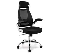 IntimaTe WM Heart Sedia da Ufficio, Ergonomica Poltrone Ufficio Schienale Alto in Rete con Braccioli Pieghevoli,Girevole a 360°, con Supporto Lombare, Nero