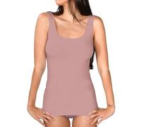 Intimidea - Canotta Spalla Larga Cashmere Donna, Calda e Morbida, 212947 (Rosa, L/XL)