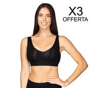 INTIMIDEA OFFERTA 3 PEZZI REGGISENO NON IMBOTTITO SPALLA AMPIA CON PIZZO 110598