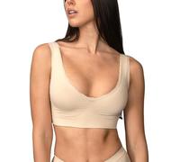 Intimidea - Reggiseno Silhouette Bra Pizzo Modellante Senza Ferretto con Spalla Ampia e Dettagli in Pizzo Art. 110598 (L/XL, Skin)