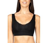Intimidea - Reggiseno Silhouette Bra Pizzo Modellante Senza Ferretto con Spalla Ampia e Dettagli in Pizzo Art. 110598 (L/XL, Nero)