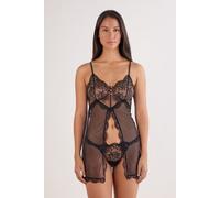 Intimissimi Babydoll in Tulle e Pizzo La Vie en Rose Donna Nero Taglia S
