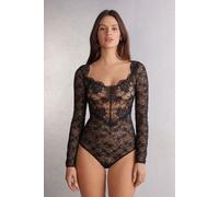 Intimissimi Body Manica Lunga in Pizzo The Simplest Pleasures Donna Nero Taglia S