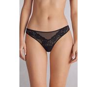 Intimissimi Brasiliana con Pizzo Floreale Donna Nero Taglia 2