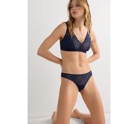 Intimissimi Brasiliana in Pizzo e Microfibra Donna Blu Taglia 6