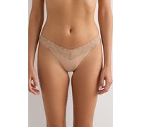 Intimissimi Brasiliana Stile Anni '80 in Pizzo e Microfibra Donna Naturale Taglia 2