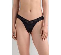 Intimissimi Brasiliana Stile Anni '80 in Pizzo e Microfibra Donna Nero Taglia 2