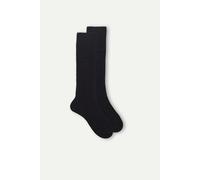 Intimissimi Calze Lunghe a Coste in Cashmere e Lana Uomo Nero Taglia 44-45