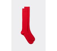 Intimissimi Calze Lunghe Cotone Soft a Coste Uomo Rosso Taglia 42-43