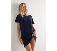 Intimissimi Camicia da Notte in Cotone Ultrafresh Donna Blu Taglia M