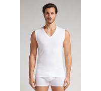 Intimissimi Canotta Smanicato Spalla Larga in Cotone Premium Mercerizzato Uomo Bianco Taglia S
