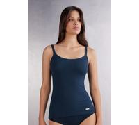 Intimissimi Canottiera con Spalla Stretta in Cotone Donna Blu Taglia M