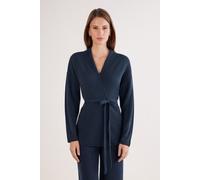 Intimissimi Cardigan con Cintura 100% Cashmere Donna Blu Taglia M/L