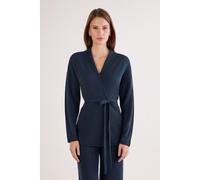 Intimissimi Cardigan con Cintura 100% Cashmere Donna Blu Taglia S/M