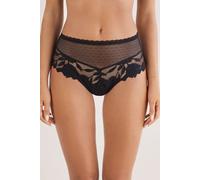 Intimissimi Culotte Brasiliana Vita Alta All About Flowers Donna Nero Taglia 4