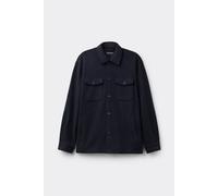 Intimissimi Giacca Overshirt con Bottoni Tessuto Effetto Panno Uomo Blu Taglia L