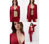 Intimissimi Giacca Pigiama a Manica Lunga in Micromodal Donna Rosso Taglia L