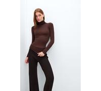 Intimissimi Maglia Ultralight con Cashmere a Collo Alto Donna Marrone Taglia M