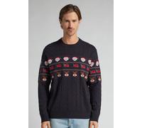 Intimissimi Maglione di Natale con Personaggi Natalizi Uomo Blu Taglia XL