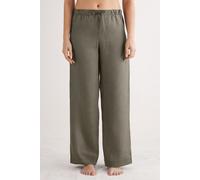 Intimissimi Pantalone Lungo con Coulisse in Tela di Lino The Pure Linen Donna Verde Taglia S