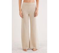 Intimissimi Pantaloni Lunghi a Palazzo 100% Cashmere Donna Beige Taglia S
