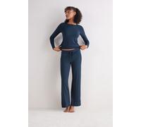 Intimissimi Pantaloni Lunghi a Palazzo in Modal Donna Blu Taglia M