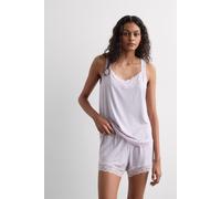 Intimissimi Pigiama Corto Canotta in Modal con Pizzo Donna Viola Taglia M