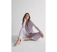 Intimissimi Pigiama Lungo Aperto Davanti in Modal con Pizzo Donna Viola Taglia M