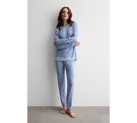 Intimissimi Pigiama Lungo in Modal con Pizzo Donna Blu Taglia L