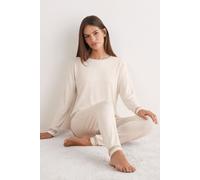Intimissimi Pigiama Lungo in Modal con Pizzo Donna Naturale Taglia S