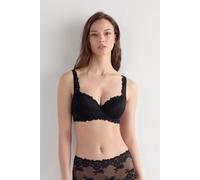 Intimissimi Reggiseno a Balconcino Sofia in Pretty Flowers Donna Nero Taglia 5C