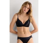 Intimissimi Reggiseno a Triangolo Tiziana in Seta e Pizzo Donna Nero Taglia 1B