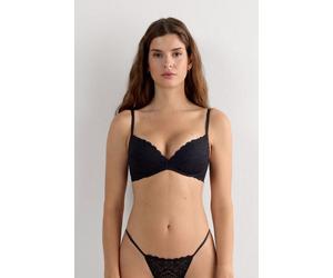 Intimissimi Reggiseno Super Push-up Gioia in Pizzo Donna Nero Taglia 4B