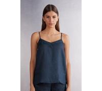Intimissimi Top in Tela di Lino The Pure Linen Donna Blu Taglia L