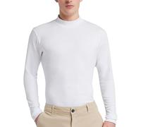 Intimitaly Lupetto Uomo, Dolcevita Invernale in Cotone Caldo, Manica Lunga, Morbido e Soffice, Taglie M-XXL (IT, Testo, L, Regular, Regular, Bianco)