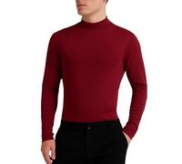 Intimitaly Lupetto Uomo, Dolcevita Invernale in Cotone Caldo, Manica Lunga, Morbido e Soffice, Taglie M-XXL (IT, Testo, XXL, Regular, Regular, Bordeaux)