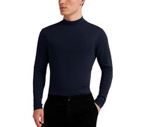 Intimitaly Lupetto Uomo, Dolcevita Invernale in Cotone Caldo, Manica Lunga, Morbido e Soffice, Taglie M-XXL (IT, Testo, S, Regular, Regular, Blu)