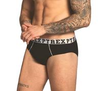 Intimitaly PYREX - Slip da Uomo in Cotone Elasticizzato, Confezione da 3, Bianco o Nero, 95% Cotone 5% Elastan (IT, Testo, XL, Regular, Regular, PS1003)