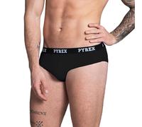 Intimitaly PYREX - Slip da Uomo in Cotone Elasticizzato, Confezione da 3, Bianco o Nero, 95% Cotone 5% Elastan (IT, Testo, XL, Regular, Regular, 3 Neri)
