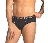 Intimitaly PYREX - Slip da Uomo in Cotone Elasticizzato, Confezione da 3, Bianco o Nero, 95% Cotone 5% Elastan (IT, Testo, XXL, Regular, Regular, PS1002)