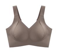 Intimo Cotone Underwear Donna Straps Without Ring Gathered to Collect Side Breasts Large Size Tank Top Non Marking Bra Abito senza spalline Corsetto, marrone, M