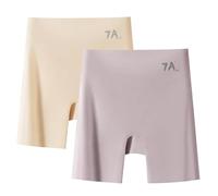 Intimo da Donna 3 in 1 a Vita Alta in Seta ghiacciata, Slip Invisibile Senza Cuciture (B+2PCS,L)